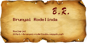 Brunyai Rodelinda névjegykártya